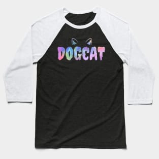 Rainbow DOGCAT. Are Cat and Dog Friends? Baseball T-Shirt